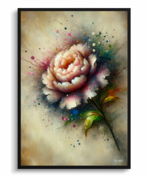 Peony (Paeonia) Oil Painting Style Art Print - Whimsical Painting Framed Plant Wall Art 18 Peony (Paeonia) Oil Painting Style Art Print - Whimsical Painting Framed Plant Wall Art - Image 5