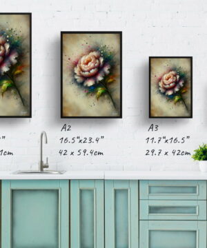 Peony (Paeonia) Oil Painting Style Art Print - Whimsical Painting Framed Plant Wall Art 25 Peony (Paeonia) Oil Painting Style Art Print - Whimsical Painting Framed Plant Wall Art - Image 12