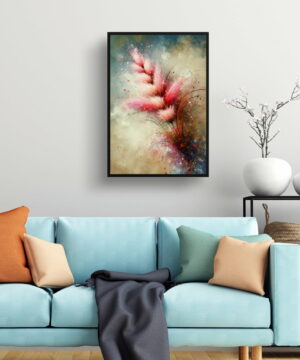 Pink Muhly Grass (Muhlenbergia) Oil Painting Style Art Print - Whimsical Painting Framed Plant Wall Art 23 Pink Muhly Grass (Muhlenbergia) Oil Painting Style Art Print - Whimsical Painting Framed Plant Wall Art - Image 10