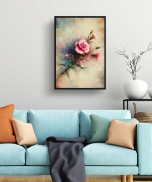 Pinks (Dianthus) Oil Painting Style Art Print - Whimsical Painting Framed Plant Wall Art 23 Pinks (Dianthus) Oil Painting Style Art Print - Whimsical Painting Framed Plant Wall Art - Image 10
