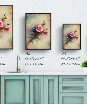 Pinks (Dianthus) Oil Painting Style Art Print - Whimsical Painting Framed Plant Wall Art 21 Pinks (Dianthus) Oil Painting Style Art Print - Whimsical Painting Framed Plant Wall Art - Image 8
