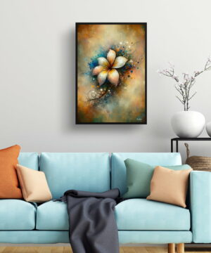 Plumeria (Frangipani) Oil Painting Style Art Print - Whimsical Painting Framed Plant Wall Art 19 Plumeria (Frangipani) Oil Painting Style Art Print - Whimsical Painting Framed Plant Wall Art - Image 6
