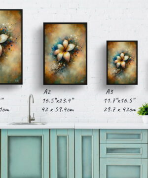 Plumeria (Frangipani) Oil Painting Style Art Print - Whimsical Painting Framed Plant Wall Art 21 Plumeria (Frangipani) Oil Painting Style Art Print - Whimsical Painting Framed Plant Wall Art - Image 8