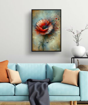Poppy (Papaver rhoeas) Oil Painting Style Art Print - Whimsical Painting Framed Plant Wall Art 23 Poppy (Papaver rhoeas) Oil Painting Style Art Print - Whimsical Painting Framed Plant Wall Art - Image 10