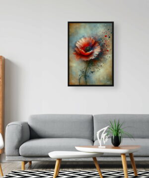 Poppy (Papaver rhoeas) Oil Painting Style Art Print - Whimsical Painting Framed Plant Wall Art 24 Poppy (Papaver rhoeas) Oil Painting Style Art Print - Whimsical Painting Framed Plant Wall Art - Image 11