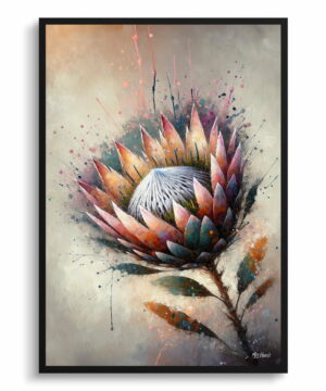 Proteas (Sugarbushes) Oil Painting Style Art Print - Whimsical Painting Framed Plant Wall Art 18 Proteas (Sugarbushes) Oil Painting Style Art Print - Whimsical Painting Framed Plant Wall Art - Image 5