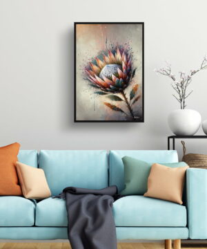 Proteas (Sugarbushes) Oil Painting Style Art Print - Whimsical Painting Framed Plant Wall Art 19 Proteas (Sugarbushes) Oil Painting Style Art Print - Whimsical Painting Framed Plant Wall Art - Image 6