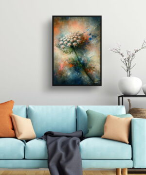 Queen Anne's lace (Daucus carota) Oil Painting Style Art Print - Whimsical Painting Framed Plant Wall Art 19 Queen Anne's lace (Daucus carota) Oil Painting Style Art Print - Whimsical Painting Framed Plant Wall Art - Image 6