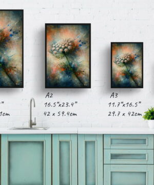 Queen Anne's lace (Daucus carota) Oil Painting Style Art Print - Whimsical Painting Framed Plant Wall Art 25 Queen Anne's lace (Daucus carota) Oil Painting Style Art Print - Whimsical Painting Framed Plant Wall Art - Image 12