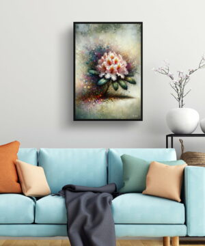 Rhododendron (Azalea) Oil Painting Style Art Print - Whimsical Painting Framed Plant Wall Art 23 Rhododendron (Azalea) Oil Painting Style Art Print - Whimsical Painting Framed Plant Wall Art - Image 10