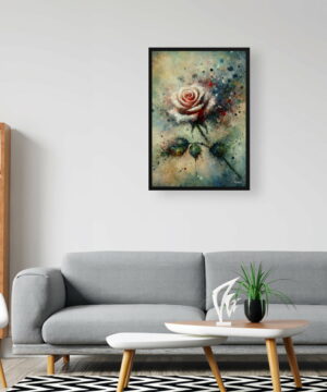 Rose (Rosa) Oil Painting Style Art Print - Whimsical Painting Framed Plant Wall Art 20 Rose (Rosa) Oil Painting Style Art Print - Whimsical Painting Framed Plant Wall Art - Image 7