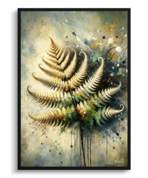 Royal Fern (Osmunda) Oil Painting Style Art Print - Whimsical Painting Framed Plant Wall Art 22 Royal Fern (Osmunda) Oil Painting Style Art Print - Whimsical Painting Framed Plant Wall Art - Image 9