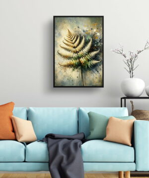 Royal Fern (Osmunda) Oil Painting Style Art Print - Whimsical Painting Framed Plant Wall Art 19 Royal Fern (Osmunda) Oil Painting Style Art Print - Whimsical Painting Framed Plant Wall Art - Image 6