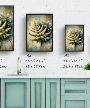 Royal Fern (Osmunda) Oil Painting Style Art Print - Whimsical Painting Framed Plant Wall Art 25 Royal Fern (Osmunda) Oil Painting Style Art Print - Whimsical Painting Framed Plant Wall Art - Image 12