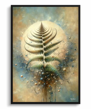 Sensitive Fern (Onoclea) Oil Painting Style Art Print - Whimsical Painting Framed Plant Wall Art 18 Sensitive Fern (Onoclea) Oil Painting Style Art Print - Whimsical Painting Framed Plant Wall Art - Image 5