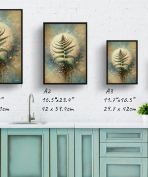 Sensitive Fern (Onoclea) Oil Painting Style Art Print - Whimsical Painting Framed Plant Wall Art 21 Sensitive Fern (Onoclea) Oil Painting Style Art Print - Whimsical Painting Framed Plant Wall Art - Image 8