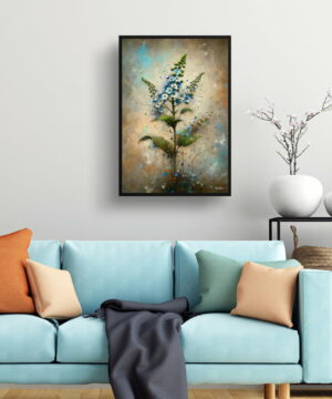 Siberian bugloss (Brunnera Macrophylla) Oil Painting Style Art Print - Whimsical Painting Framed Plant Wall Art 19 Siberian bugloss (Brunnera Macrophylla) Oil Painting Style Art Print - Whimsical Painting Framed Plant Wall Art - Image 6