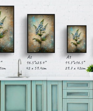 Siberian bugloss (Brunnera Macrophylla) Oil Painting Style Art Print - Whimsical Painting Framed Plant Wall Art 25 Siberian bugloss (Brunnera Macrophylla) Oil Painting Style Art Print - Whimsical Painting Framed Plant Wall Art - Image 12