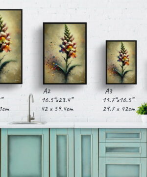 Snapdragon ( Antirrhinum) Oil Painting Style Art Print - Whimsical Painting Framed Plant Wall Art 24 Snapdragon ( Antirrhinum) Oil Painting Style Art Print - Whimsical Painting Framed Plant Wall Art - Image 12