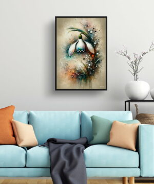 Snowdrop (Galanthus) Oil Painting Style Art Print - Whimsical Painting Framed Plant Wall Art 23 Snowdrop (Galanthus) Oil Painting Style Art Print - Whimsical Painting Framed Plant Wall Art - Image 10
