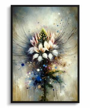 Spider flower (Cleome) Oil Painting Style Art Print - Whimsical Painting Framed Plant Wall Art 22 Spider flower (Cleome) Oil Painting Style Art Print - Whimsical Painting Framed Plant Wall Art - Image 9