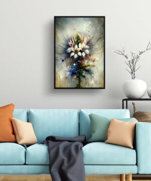 Spider flower (Cleome) Oil Painting Style Art Print - Whimsical Painting Framed Plant Wall Art 19 Spider flower (Cleome) Oil Painting Style Art Print - Whimsical Painting Framed Plant Wall Art - Image 6