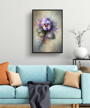 Sweet Violet (Viola odorata) Oil Painting Style Art Print - Whimsical Painting Framed Plant Wall Art 19 Sweet Violet (Viola odorata) Oil Painting Style Art Print - Whimsical Painting Framed Plant Wall Art - Image 6
