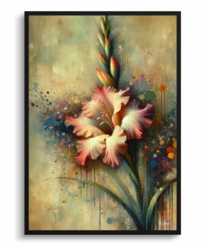 Sword lilies (Gladiolus) Oil Painting Style Art Print - Whimsical Painting Framed Plant Wall Art 18 Sword lilies (Gladiolus) Oil Painting Style Art Print - Whimsical Painting Framed Plant Wall Art - Image 5
