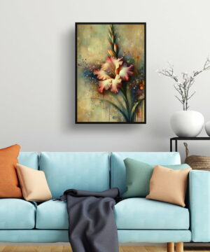 Sword lilies (Gladiolus) Oil Painting Style Art Print - Whimsical Painting Framed Plant Wall Art 19 Sword lilies (Gladiolus) Oil Painting Style Art Print - Whimsical Painting Framed Plant Wall Art - Image 6