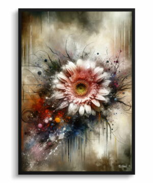Transvaal daisy (Gerbera) Oil Painting Style Art Print - Whimsical Painting Framed Plant Wall Art 18 Transvaal daisy (Gerbera) Oil Painting Style Art Print - Whimsical Painting Framed Plant Wall Art - Image 5