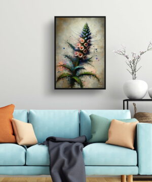 Vipers-buglosses (Echium) Oil Painting Style Art Print - Whimsical Painting Framed Plant Wall Art 19 Vipers-buglosses (Echium) Oil Painting Style Art Print - Whimsical Painting Framed Plant Wall Art - Image 6