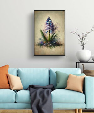 Wild Hyacinths (Camassia Leichtlinii) Oil Painting Style Art Print - Whimsical Painting Framed Plant Wall Art 19 Wild Hyacinths (Camassia Leichtlinii) Oil Painting Style Art Print - Whimsical Painting Framed Plant Wall Art - Image 6
