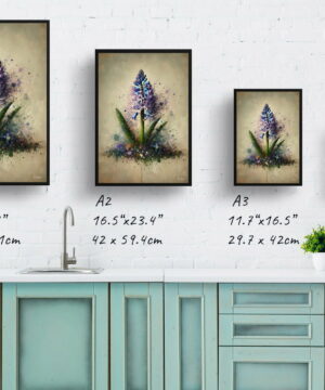 Wild Hyacinths (Camassia Leichtlinii) Oil Painting Style Art Print - Whimsical Painting Framed Plant Wall Art 21 Wild Hyacinths (Camassia Leichtlinii) Oil Painting Style Art Print - Whimsical Painting Framed Plant Wall Art - Image 8