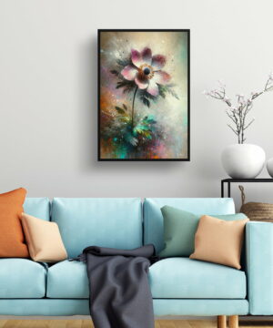 Windflower (Anemone) Oil Painting Style Art Print - Whimsical Painting Framed Plant Wall Art 23 Windflower (Anemone) Oil Painting Style Art Print - Whimsical Painting Framed Plant Wall Art - Image 10