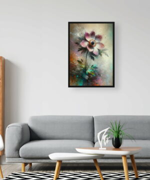 Windflower (Anemone) Oil Painting Style Art Print - Whimsical Painting Framed Plant Wall Art 20 Windflower (Anemone) Oil Painting Style Art Print - Whimsical Painting Framed Plant Wall Art - Image 7