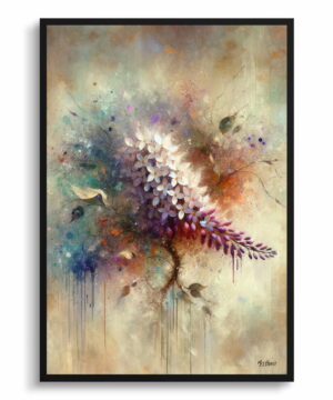Wisteria (Fabaceae) Oil Painting Style Art Print - Whimsical Painting Framed Plant Wall Art 22 Wisteria (Fabaceae) Oil Painting Style Art Print - Whimsical Painting Framed Plant Wall Art - Image 9