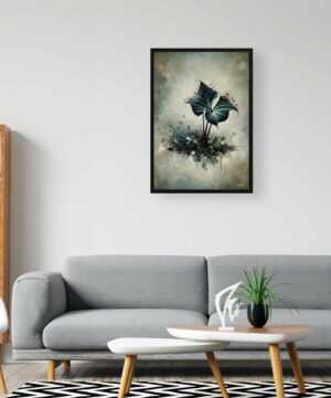 Black Velvet Alocasia (Alocasia Reginula) Oil Painting Style Art Print - Whimsical Painting Framed Plant Wall Art 20 Black Velvet Alocasia (Alocasia Reginula) Oil Painting Style Art Print - Whimsical Painting Framed Plant Wall Art - Image 7