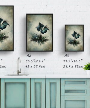 Black Velvet Alocasia (Alocasia Reginula) Oil Painting Style Art Print - Whimsical Painting Framed Plant Wall Art 25 Black Velvet Alocasia (Alocasia Reginula) Oil Painting Style Art Print - Whimsical Painting Framed Plant Wall Art - Image 12