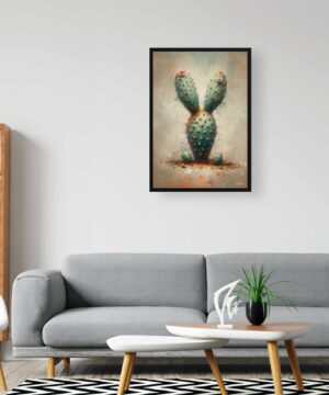 Bunny Ears Cactus (Opuntia microdasys) Oil Painting Style Art Print - Whimsical Painting Framed Plant Wall Art 20 Bunny Ears Cactus (Opuntia microdasys) Oil Painting Style Art Print - Whimsical Painting Framed Plant Wall Art - Image 7