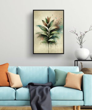 Chinese Evergreen (Aglaonema Commutatum) Oil Painting Style Art Print - Whimsical Painting Framed Plant Wall Art 23 Chinese Evergreen (Aglaonema Commutatum) Oil Painting Style Art Print - Whimsical Painting Framed Plant Wall Art - Image 10