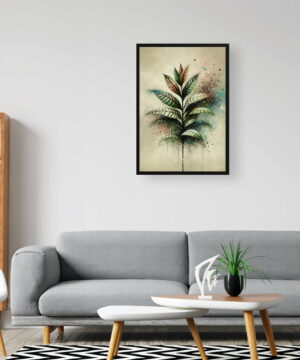 Chinese Evergreen (Aglaonema Commutatum) Oil Painting Style Art Print - Whimsical Painting Framed Plant Wall Art 20 Chinese Evergreen (Aglaonema Commutatum) Oil Painting Style Art Print - Whimsical Painting Framed Plant Wall Art - Image 7