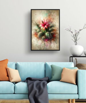 Christmas cactus (Schlumbergera x buckleyi) Oil Painting Style Art Print - Whimsical Painting Framed Plant Wall Art 19 Christmas cactus (Schlumbergera x buckleyi) Oil Painting Style Art Print - Whimsical Painting Framed Plant Wall Art - Image 6