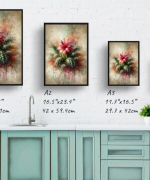 Christmas cactus (Schlumbergera x buckleyi) Oil Painting Style Art Print - Whimsical Painting Framed Plant Wall Art 21 Christmas cactus (Schlumbergera x buckleyi) Oil Painting Style Art Print - Whimsical Painting Framed Plant Wall Art - Image 8