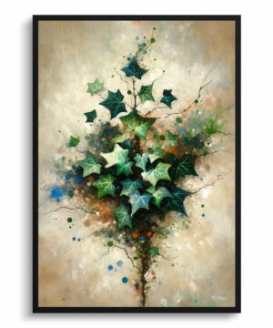 English Ivy (Hedera helix) Oil Painting Style Art Print - Whimsical Painting Framed Plant Wall Art 22 English Ivy (Hedera helix) Oil Painting Style Art Print - Whimsical Painting Framed Plant Wall Art - Image 9
