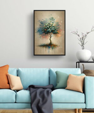 Ficus Audrey (Ficus benghalensis) Oil Painting Style Art Print - Whimsical Painting Framed Plant Wall Art - Image 6