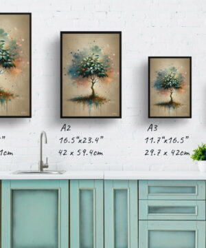Ficus Audrey (Ficus benghalensis) Oil Painting Style Art Print - Whimsical Painting Framed Plant Wall Art - Image 12