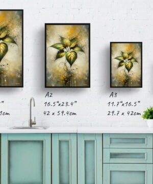 Golden Pothos (Epipremnum aureum) Oil Painting Style Art Print - Whimsical Painting Framed Plant Wall Art 25 Golden Pothos (Epipremnum aureum) Oil Painting Style Art Print - Whimsical Painting Framed Plant Wall Art - Image 12