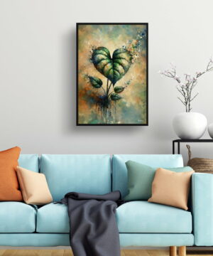 Heartleaf Philodendron (Philodendron Hederaceum) Oil Painting Style Art Print - Whimsical Painting Framed Plant Wall Art 23 Heartleaf Philodendron (Philodendron Hederaceum) Oil Painting Style Art Print - Whimsical Painting Framed Plant Wall Art - Image 10