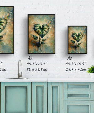 Heartleaf Philodendron (Philodendron Hederaceum) Oil Painting Style Art Print - Whimsical Painting Framed Plant Wall Art 21 Heartleaf Philodendron (Philodendron Hederaceum) Oil Painting Style Art Print - Whimsical Painting Framed Plant Wall Art - Image 8