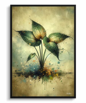 Homalomena army Oil Painting Style Art Print - Whimsical Painting Framed Plant Wall Art 22 Homalomena army Oil Painting Style Art Print - Whimsical Painting Framed Plant Wall Art - Image 9